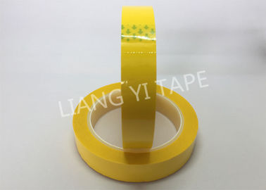 Polyester Film Adhesive Insulation Tape , Flame Retardant Yellow Insulation Tape