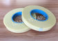 Polyester Film Non Woven Fabric Tape , Rubber Adhesive Yellow Insulation Tape