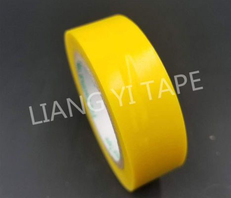 Yellow Rubber Adhesive Electrical PVC Insulation Tape 0.10mm - 0.22mm Thickness